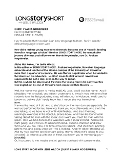 Puakea Nogelmeier TRANSCRIPT