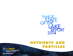 nutrients and particles - Tahoe Environmental Research Center