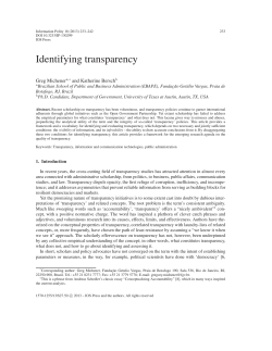 Identifying transparency
