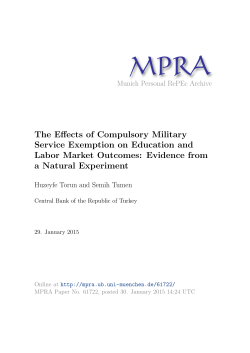 The Effects of Compulsory Military Service Exemption on Education