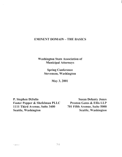 Eminent Domain - The Basics