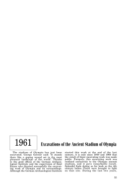 1961 - Excavations of the Ancient Stadium of Olympia.