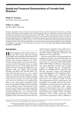 Spatial and Temporal Characteristics of Tornado