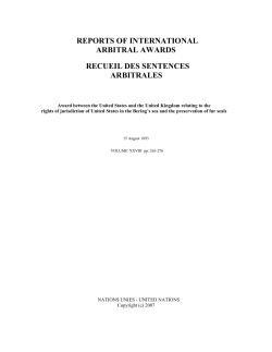 Award between the United States and the United Kingdom, relating