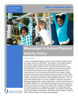 Mississippi In-School Physical Activity Policy