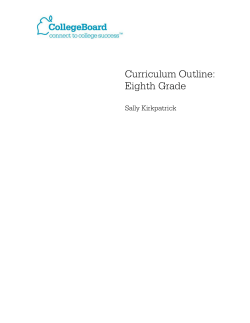 Curriculum Outline: Eighth Grade - AP Central