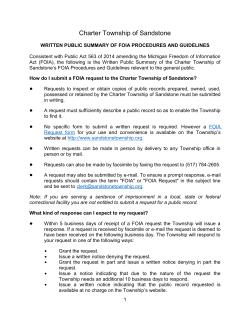 FOIA summary Word - Sandstone Charter Township