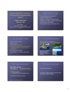 Family Medicine Training: Time to be Counterculture Again7 page