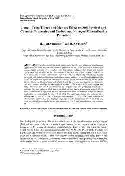 Long &ndash; Term Tillage and Manure Effect on Soil Physical and
