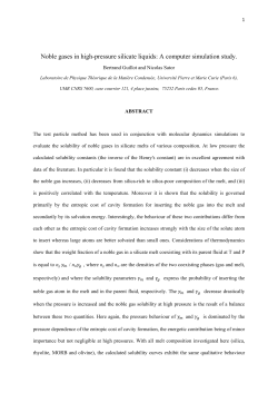 Noble gases in high-pressure silicate liquids: A computer simulation