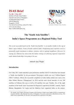 South Asia Satellite - Institute of South Asian Studies