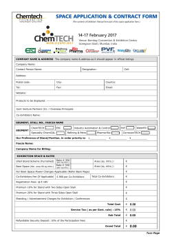 chemtech 2017 space application form
