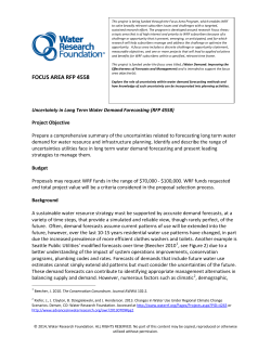 focus area rfp 4558 - Water Research Foundation