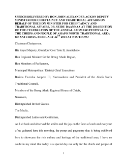 speech delivered by hon john alexander ackon deputy