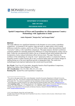 Spatial Comparisons of Prices and Expenditure in a Heterogeneous