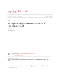 An empirical analysis on the rationalization of world development