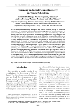 Training-induced Neuroplasticity in Young Children