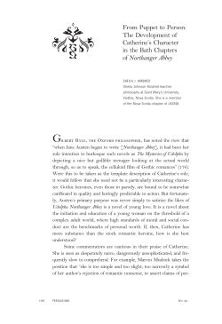 From Puppet to Person: The Development of Catherine`s Character