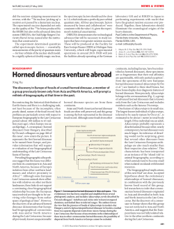 Horned dinosaurs venture abroad