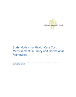 State Models for Health Care Cost Measurement