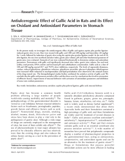 Antiulcerogenic Effect of Gallic Acid in Rats and its Effect on Oxidant