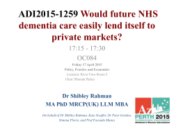 P14.4. Would future NHS dementia care easily lend itself to private