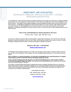 United Healthcare Global Travel Assistance Program