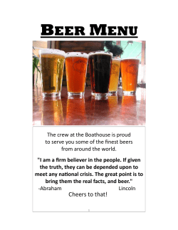 BEER MENU