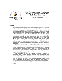 Joint Philosophy and Psychology Project on Consciousness and