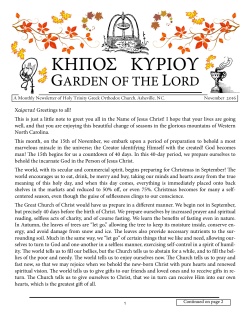 11 November - Holy trinity Church