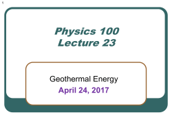 Geothermal Energy