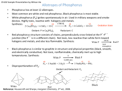 Allotropes of Phosphorus
