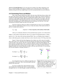 3-4 Connecting Force and Motion
