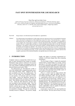 fast spot hypothesizer for 2-de research
