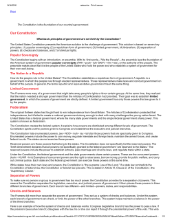 Our Constitution Federalism