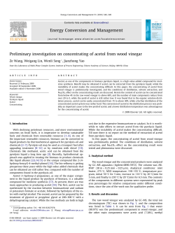 Preliminary investigation on concentrating of acetol from wood vinegar