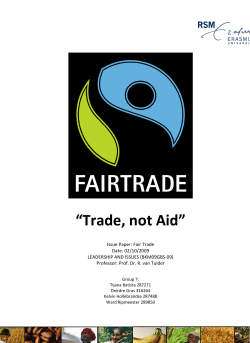 Trade, not Aid - Erasmus Research Institute of Management