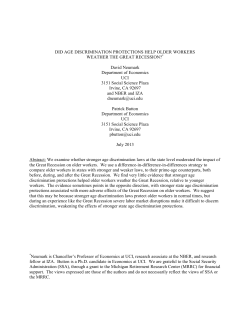Did Age Discrimination Protections Help Older Workers Weather the
