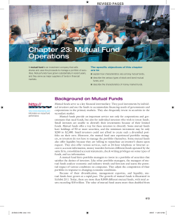 Chapter 23: Mutual Fund Operations