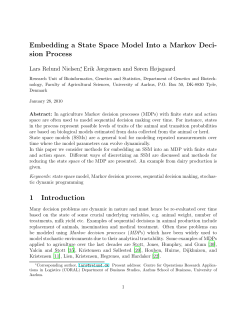 Embedding a State Space Model Into a Markov Deci