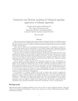 Continuous time Boolean modeling for biological signaling