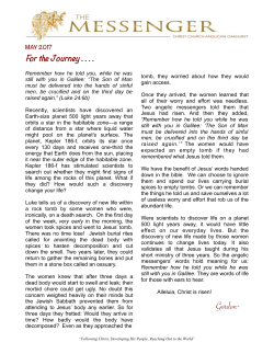 Newsletter May - Christ Church Anglican, Oakhurst CA