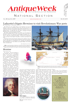 Lafayette`s frigate Hermione to visit Revolutionary War ports