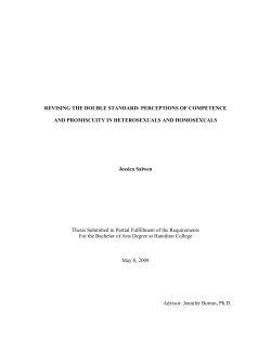 REVISING THE DOUBLE STANDARD: PERCEPTIONS OF