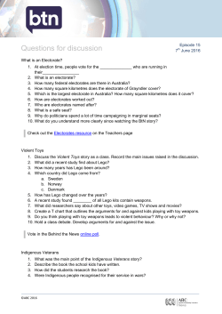 Questions for discussion