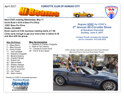 April 2017 Hi-Beams - Corvette Club of Kansas City