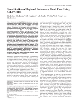 Quantification of regional pulmonary blood flow