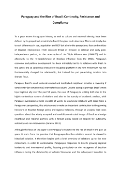Paraguay and the Rise of Brazil - International Studies Association
