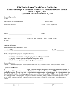 application form - University of Southern Maine