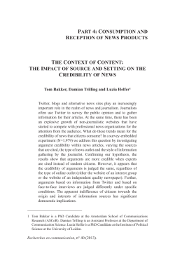 the impact of source and setting on the credibili
